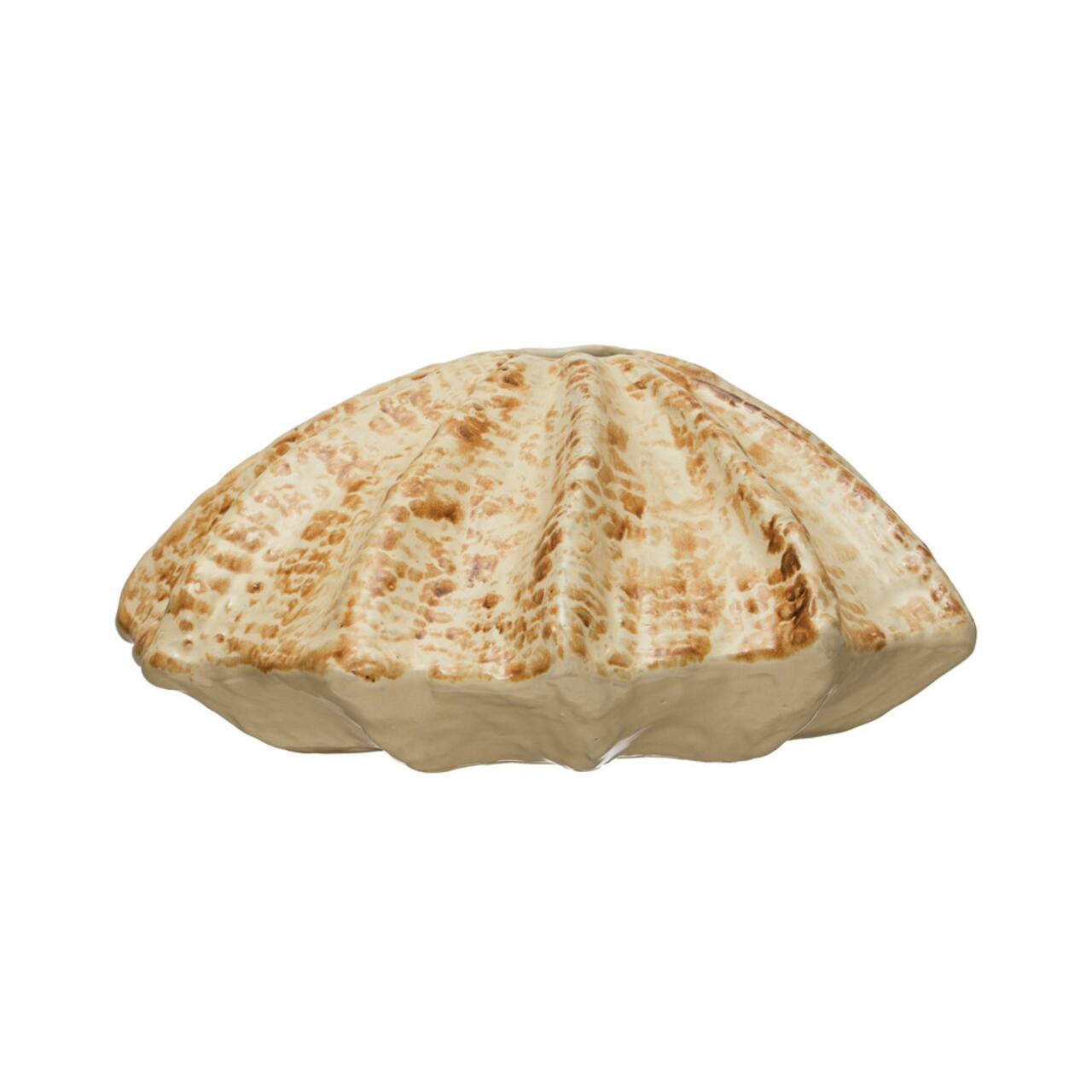 Hello Honey® Bloomingville 9" Tan Stoneware Shell Vase